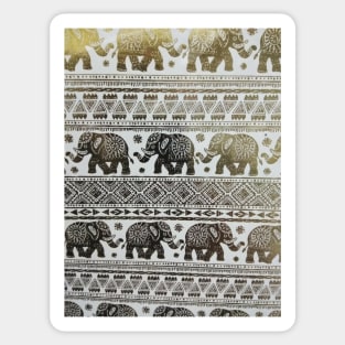 Elephants Patterned Print Sticker